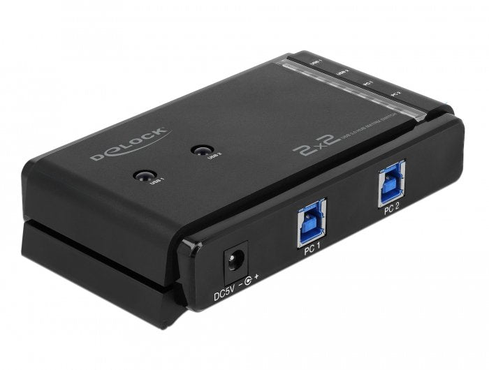 Delock 87736 Matriz De Conmutación, Interruptor/Conmutador Negro, 5 Gbit/S, Metal, Usb Tipo A, Usb Tipo B, 100 - 240 V, 50 ~ 60 Hz, 0.5 A