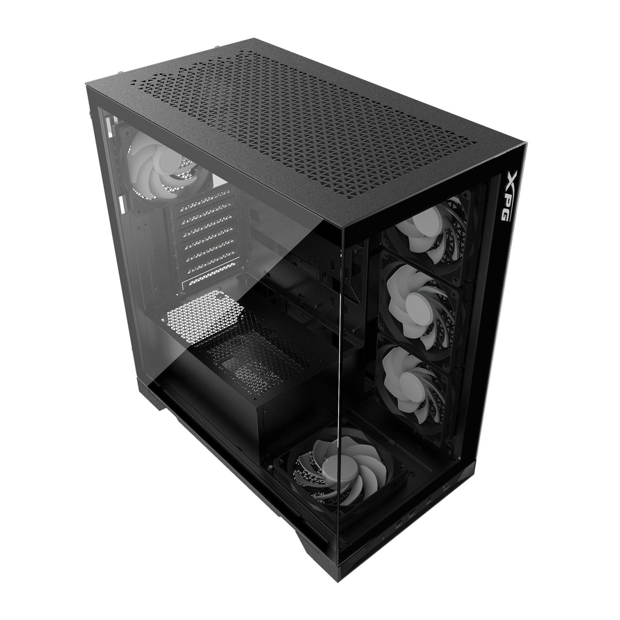 Caja Pc Atx Xpg Invader X Cristal Transparente