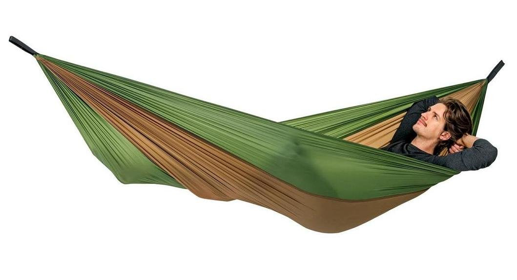Hamaca De Camping Amazonas Adventure Hammock Coyote Az-1030411, Verde/Marrón Az-1030411