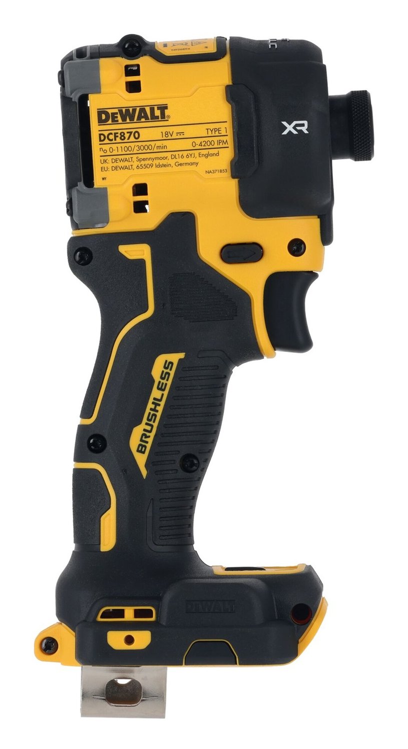 EAN 5035048833674 - DeWALT DCF870NT-XJ atornilladora de impacto con batería 1/4" 3000 RPM 56 Nm Negro, Amarillo 500 W 18 V imagen 4