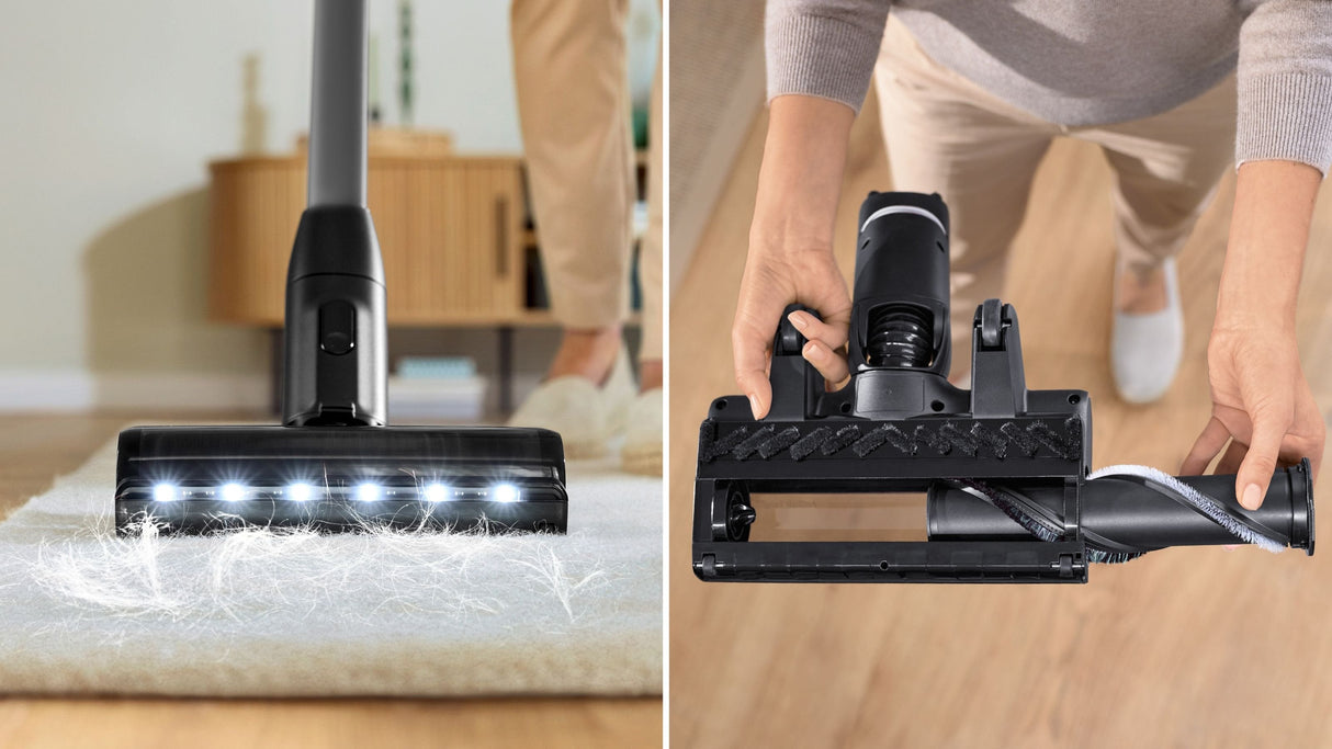 Aspiradora Bosch Bcs931gac De Pie Y Escoba Eléctrica Aspiradora Escoba Batería Secar Hepa Sin Bolsa 0,4 L Grafito 3 Ah