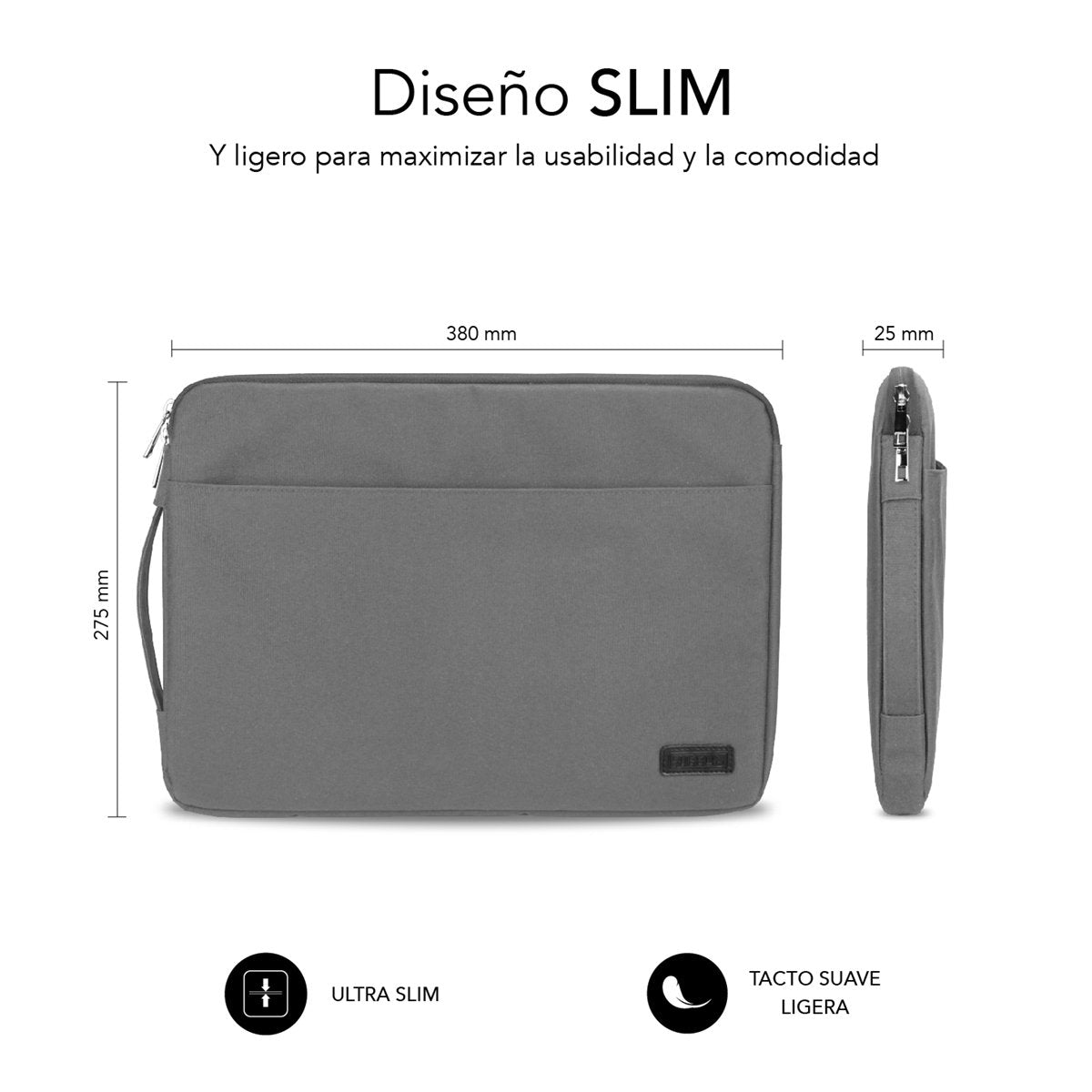 EAN 8436586741488 - SUBBLIM SUB-LS-0PS0002 maletines para portátil 35,6 cm (14") Gris imagen 4