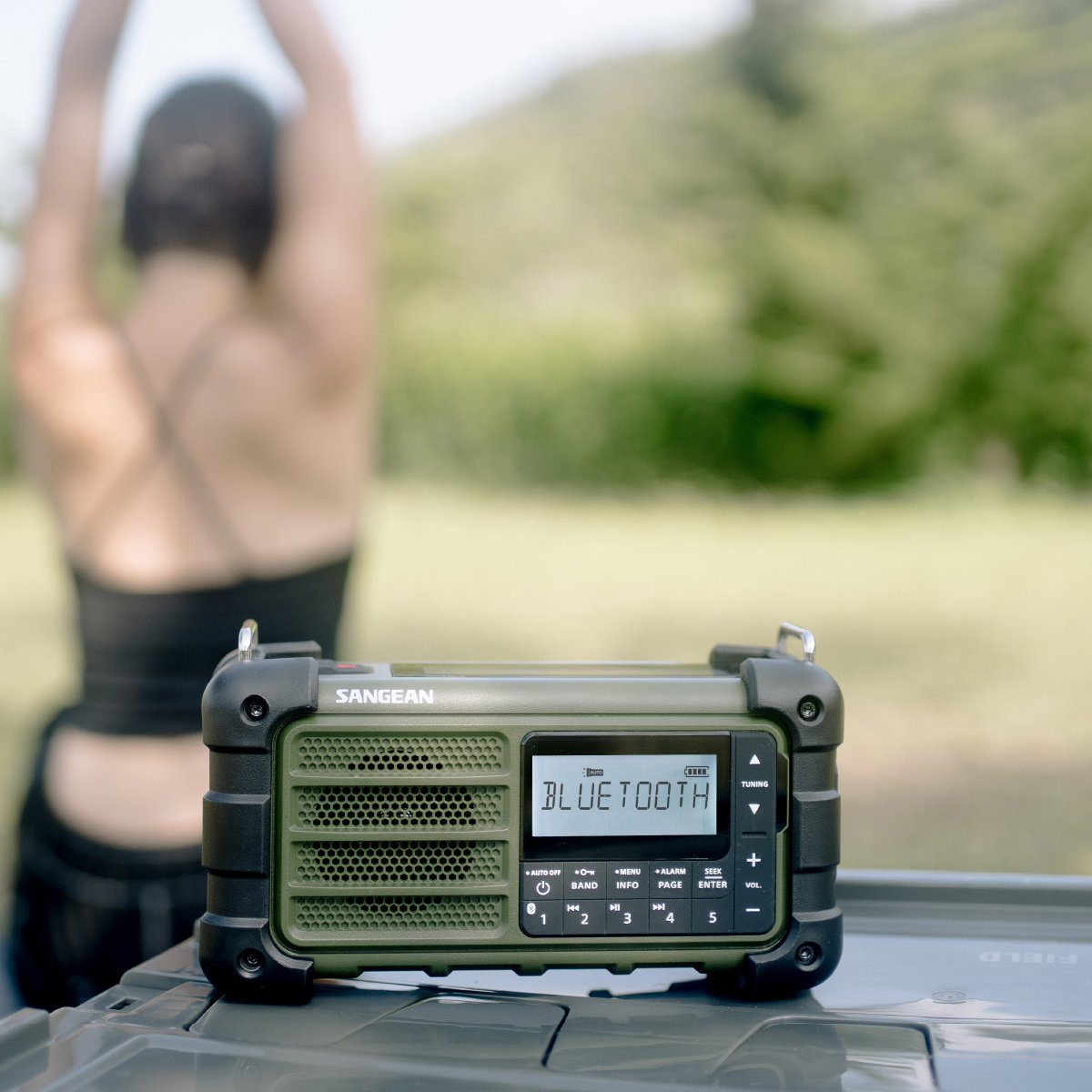 Radio Sangean Mmr-99 De Emergencia Con Sintonización Digital Verde Bosque
