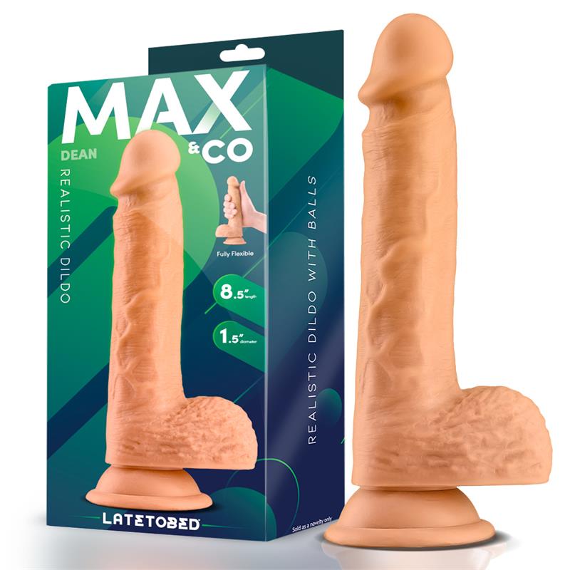 Dildo Dean Realista Con Testículos 8.5 Natural