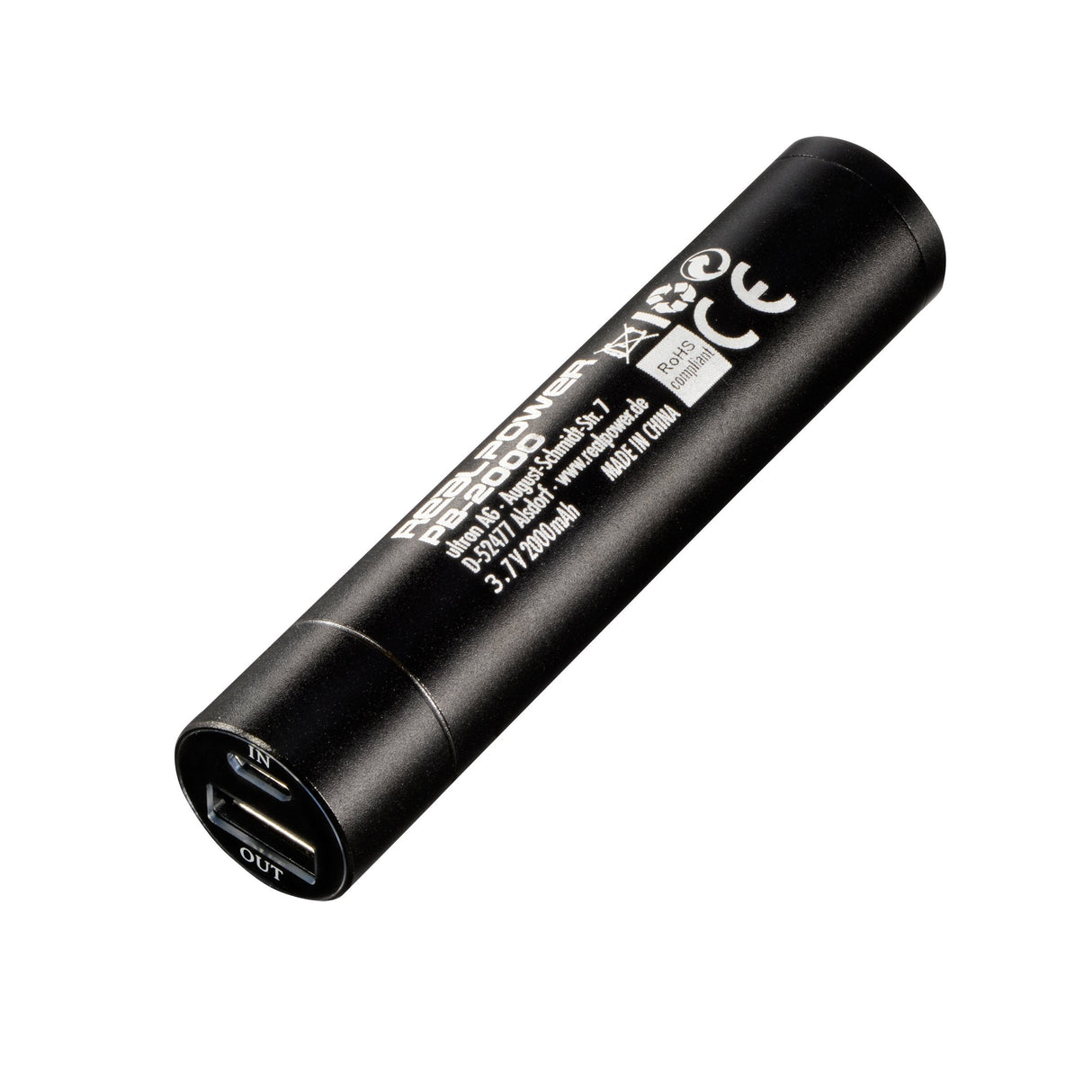Powerbank Realpower Pb2000 Mah Alu, Negro