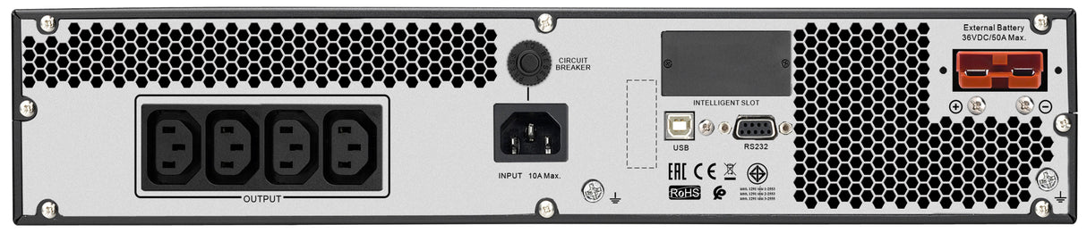 EAN 0731304405207 - APC SRV1KRILRK sistema de alimentación ininterrumpida (UPS) Doble conversión (en línea) 1 kVA 800 W 4 sal imagen 2