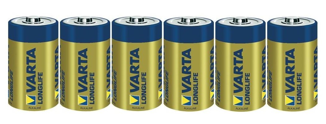 Varta Longlife Extra D, 6x, Batería De Un Solo Uso, D, Alcalino, 1,5 V, 6 Pieza(S),