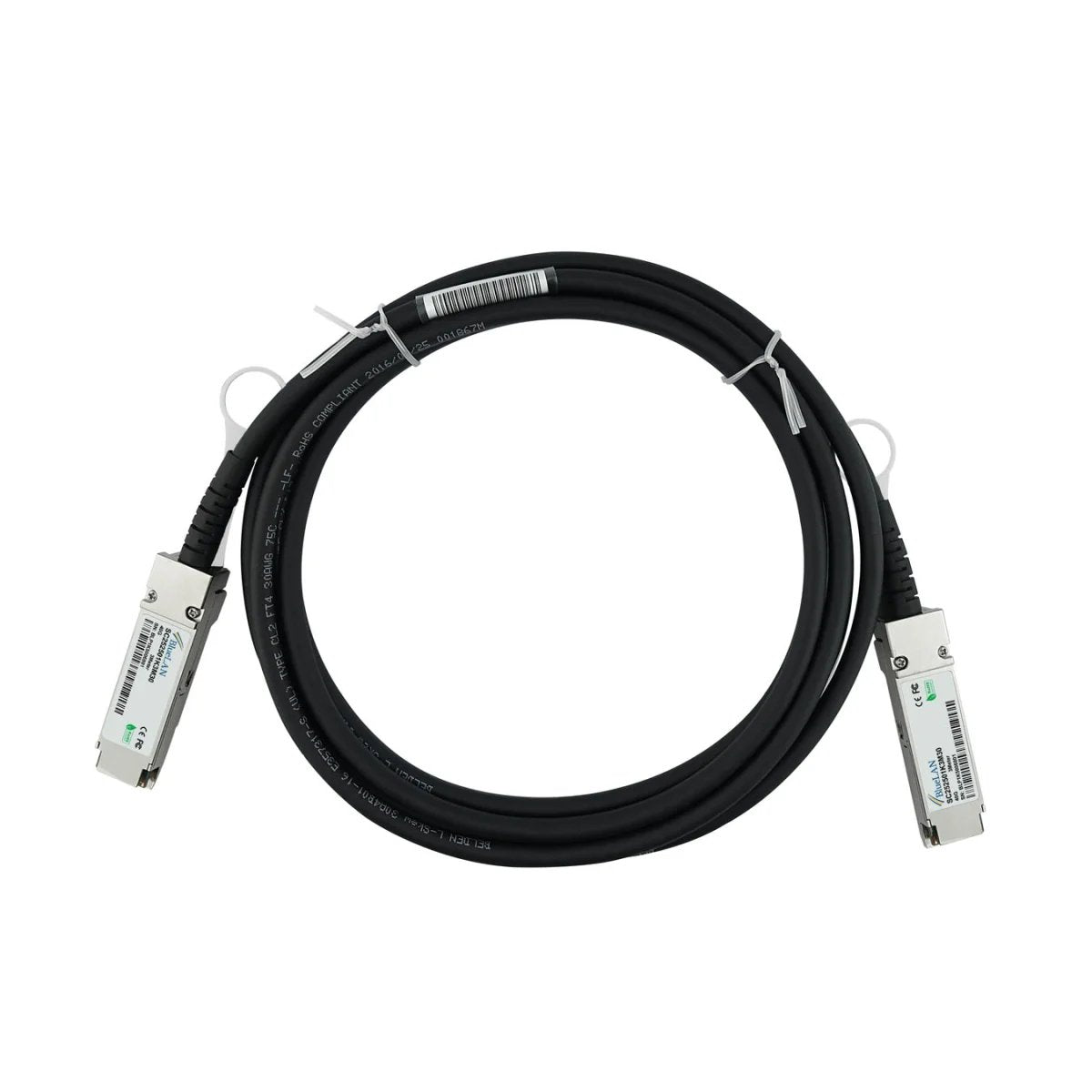 Blueoptics Qnap Cab-Nic40g05m-Qsfp Bluelan Qsfp Direct Attach Cable, 40gbase-Cr4, 30awg, 0.5 M