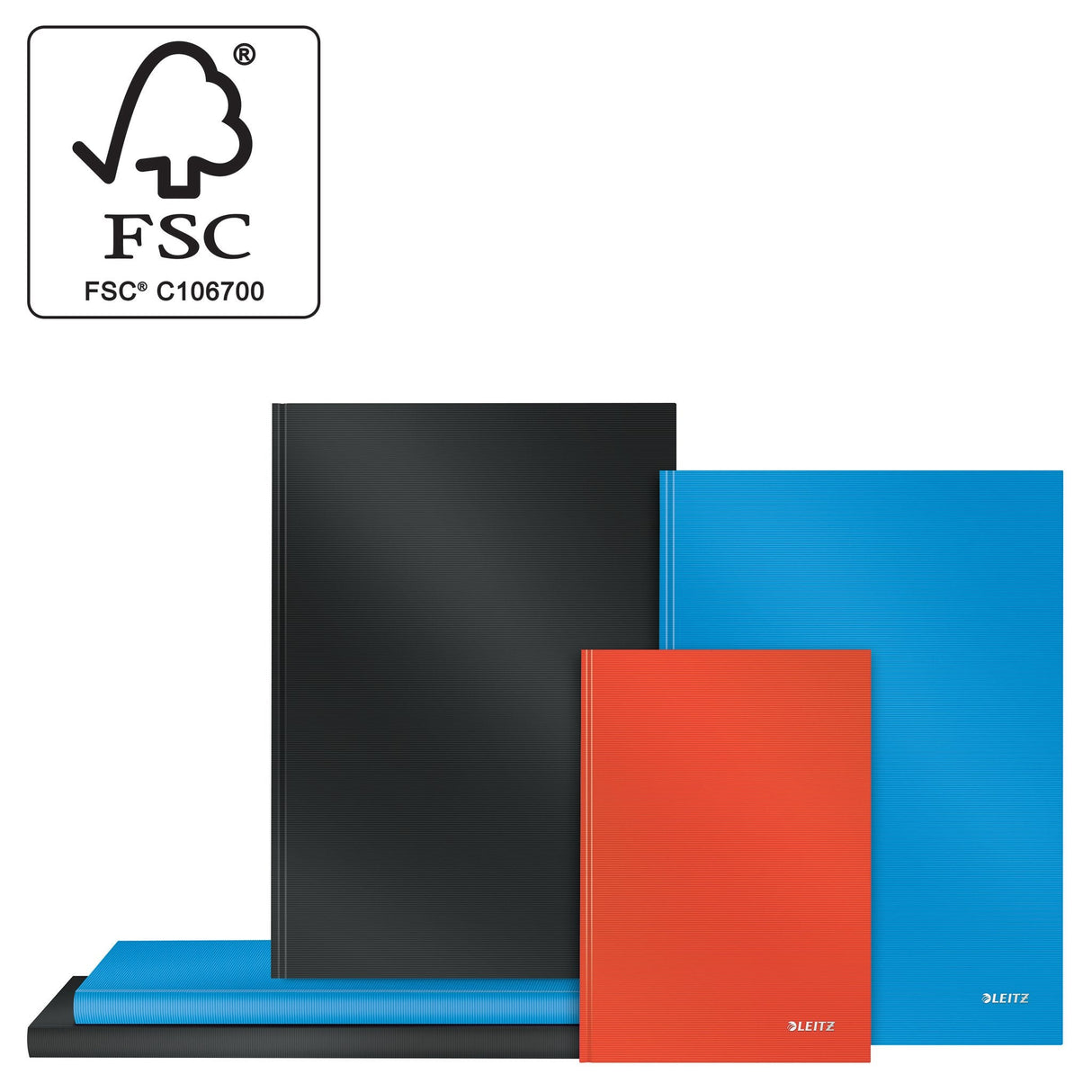 Leitz Notebook Solid A5 Square Paper Hardfunda 80 Sheets Blue