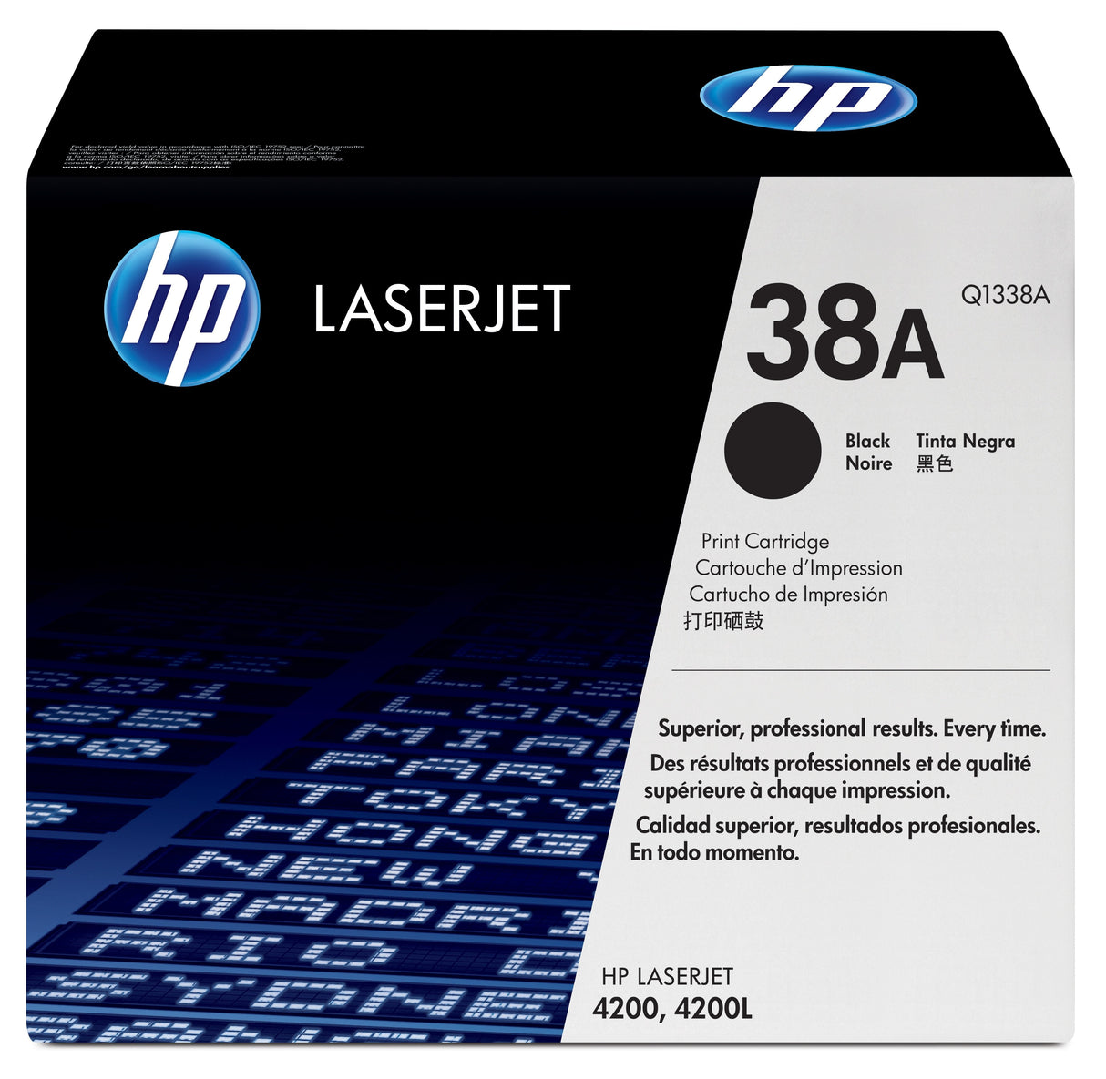 Toner Original Hp 38a Negro Q1338a