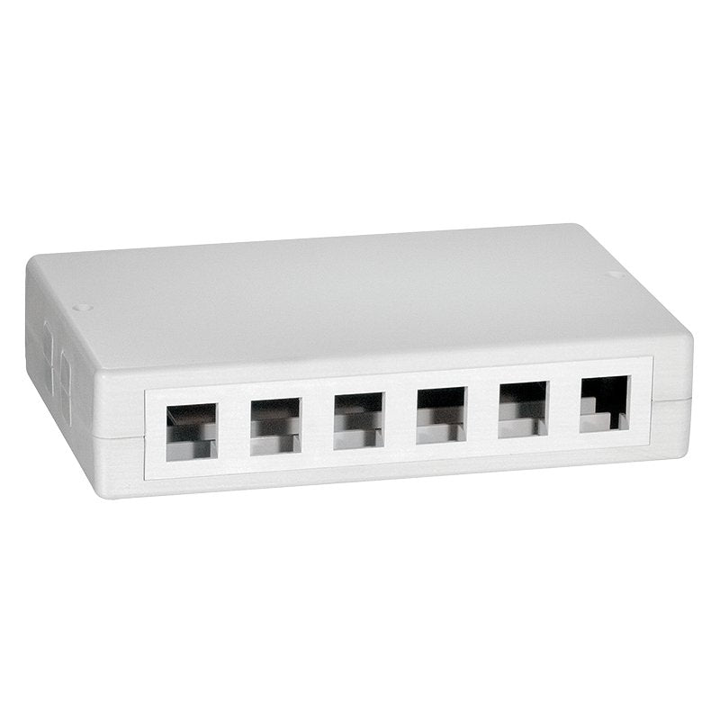Logilink Nk4033 Caja Keystone Montada En Superficie 12 Puertos Utp, Blanco