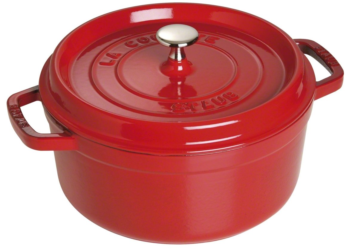 Staub Round Cocotte, Hierro Fundido 26cm, Cereza