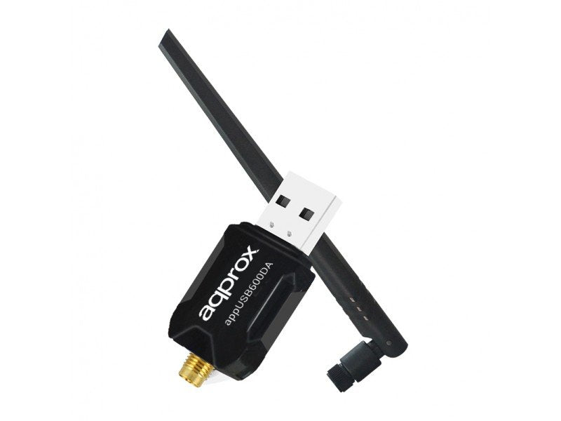 Approx Usb Wireless 600 Mbps. Nano + Antena Extraible Ac 600mbps/Usb2.0/Dual Band 2.4ghz/5ghz