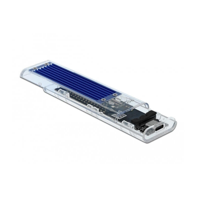 Delock 42620 Caja Para Disco Duro Externo M.2 Caja Externa Para Unidad De Estado Sólido (Ssd) Azul