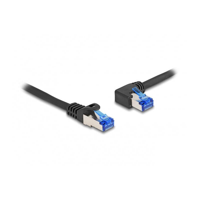 Delock 80219 Cable De Red Rj45 Cat.6a S/Ftp Recto / Acodado A La Izquierda 2 M Negro