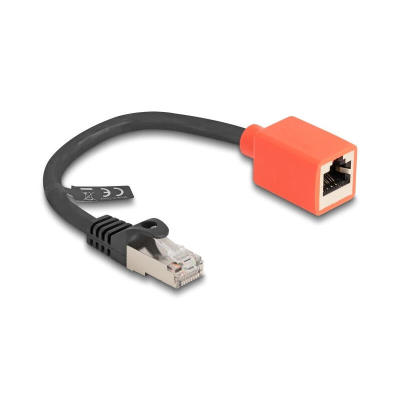 Delock 88197 Adaptador De Protección De Dispositivos Rj45 Cat.6a S/Ftp 20 Cm (Adaptador De Separación)