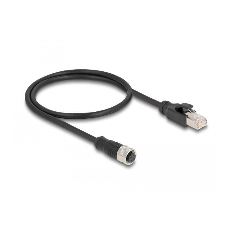 Delock Cable De Red M12 D-Kodiert 4 Pin Hembra A Rj45 Macho 50 Cm