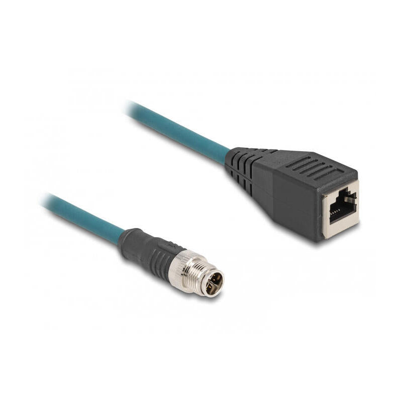 Delock Cable De Red M12 X-Kodiert 8 Pin Macho A Rj45 Hembra 50 Cm