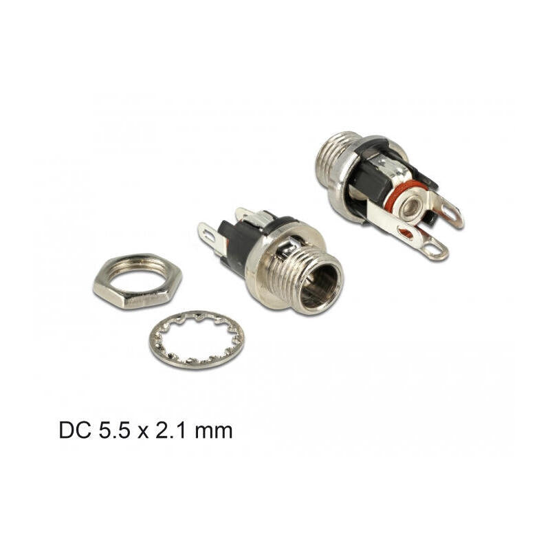 Delock Conector Dc 5.5x2.1x9.5mm Bu Para Montaje