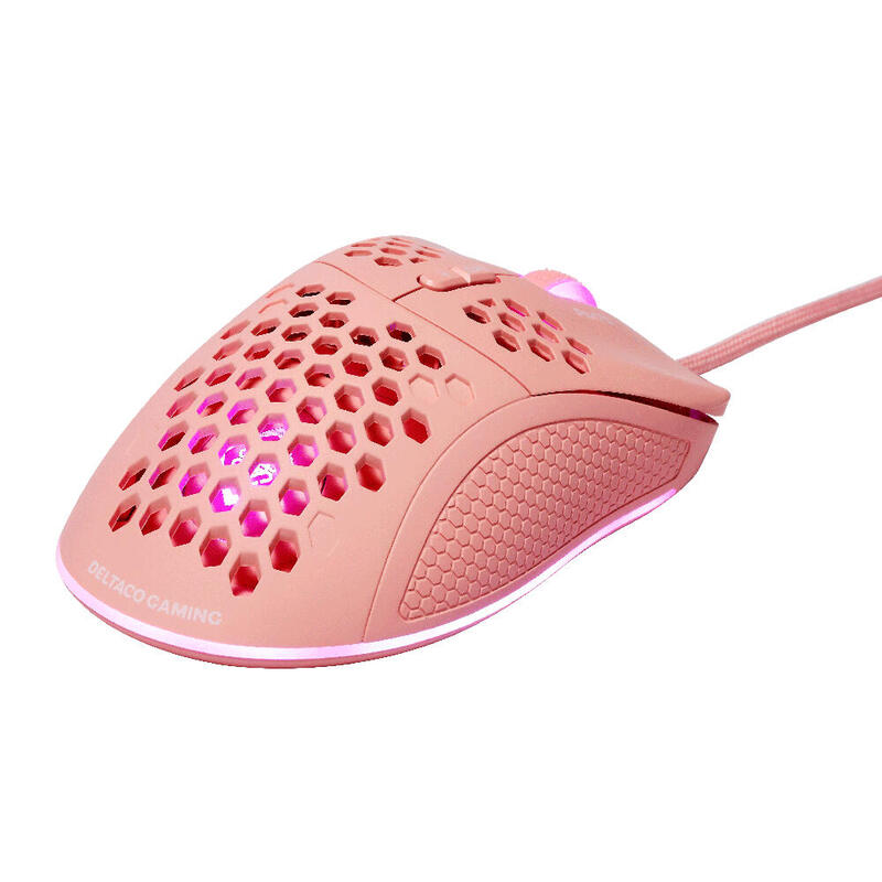 Deltaco Dm210 Gaming Maus Ultraleicht Rgb Usb Pink