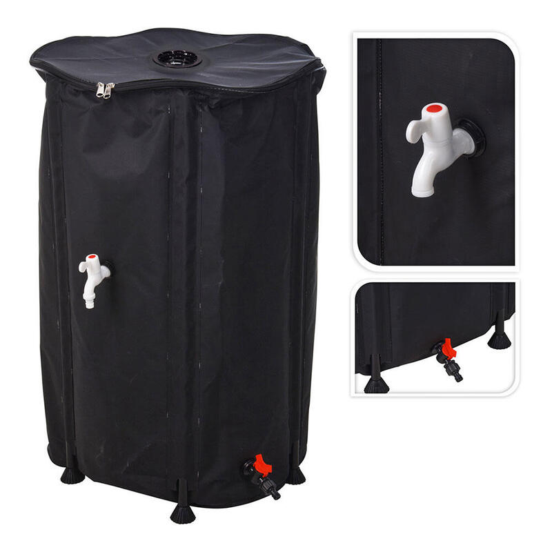 Depósito Plegable Recolector De Agua De Lluvia 250 L, Ø60 X 90 Cm