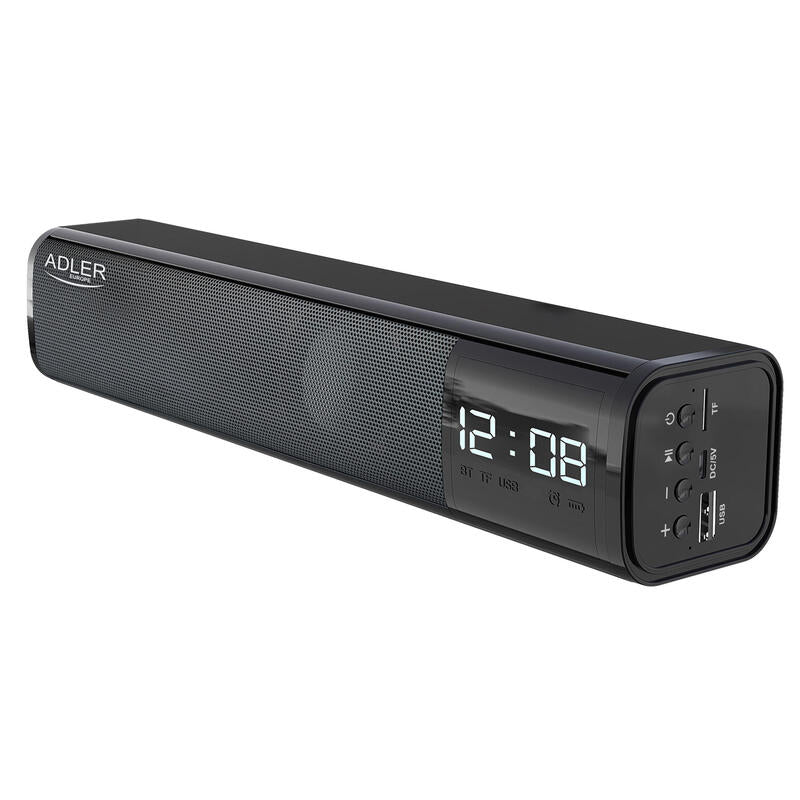 Despertador Adler Ad 1191 Clock Speaker, Black