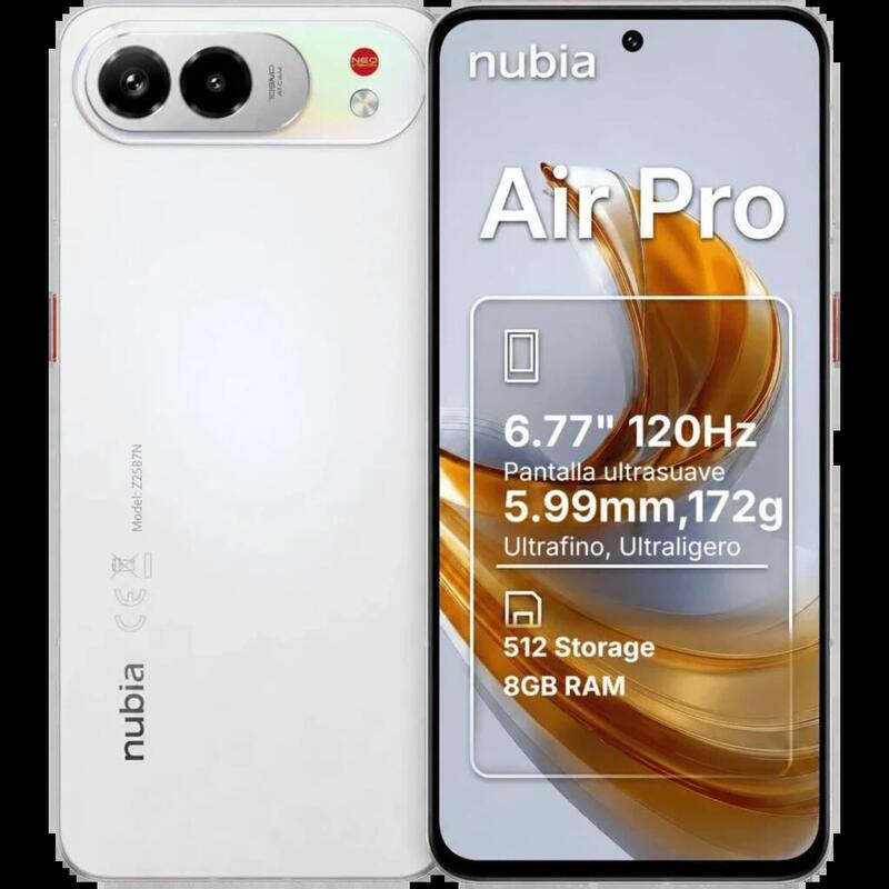 Desprecintado - Zte Nubia Air Pro 5g 512 Gb Blanco 8 Gb Mediatek Dimensity 7100