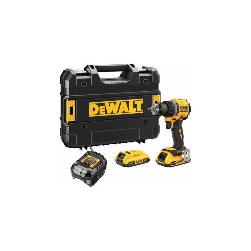 Destornillador De Perforación De Batería Dewalt Dcd794d2t, 18 Voltios Amarillo/Negro, 2x Li-Ion Xr Battery 2ah, En T Stak Box Dcd794d2t-Qw