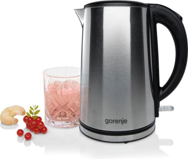 EAN 3838782606298 - Gorenje K15DWS tetera eléctrica 1,5 L 2200 W Negro, Acero inoxidable imagen 4