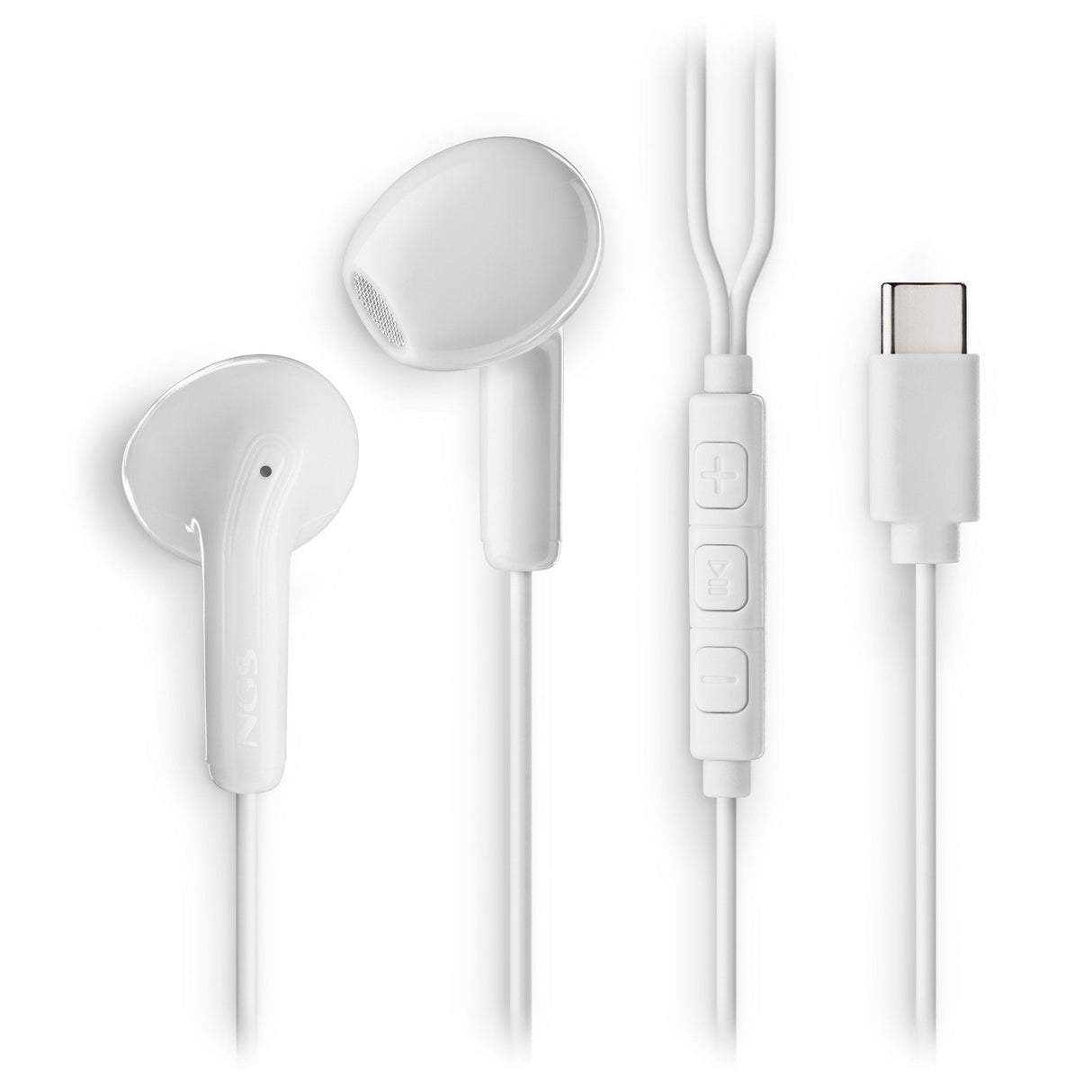 Auriculares Intrauditivos Ngs Cross Glide Con Micrófono Usb Tipo-C Blancos