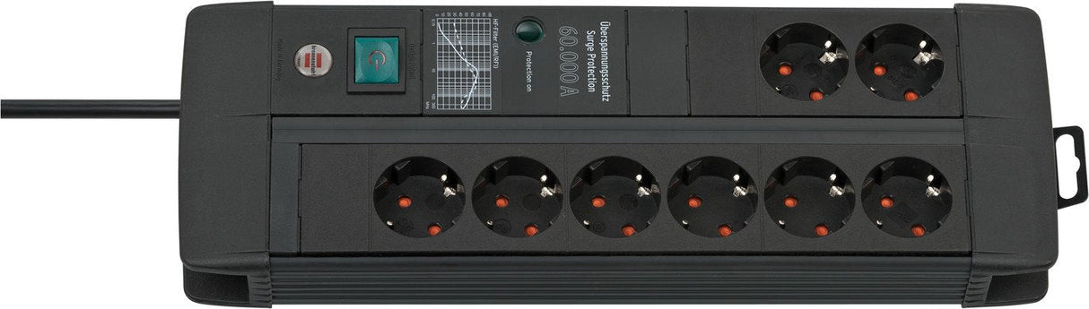 EAN 4007123674831 - Brennenstuhl 1256000698 base múltiple 3 m 8 salidas AC Interior Negro imagen 1