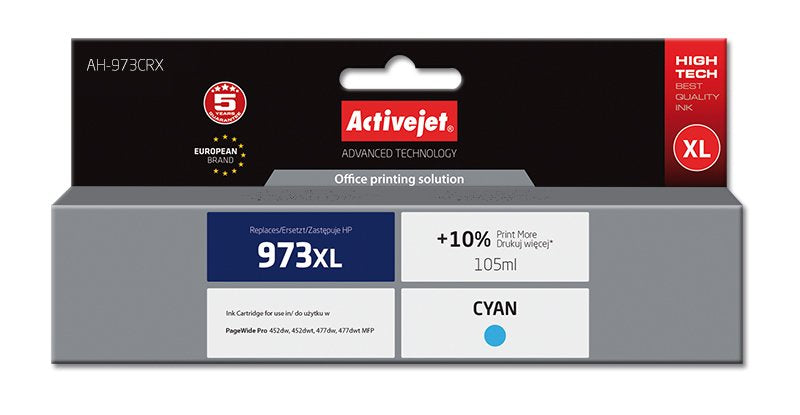 EAN 5901443110033 - Activejet AH-973CRX cartucho de tinta 1 pieza(s) Compatible Alto rendimiento (XL) Cian imagen 2