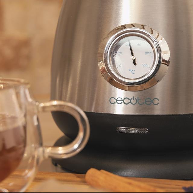 EAN 8435484014588 - Cecotec Thermosense 620 Retro Steel tetera eléctrica 1,7 L 2200 W Acero inoxidable imagen 6