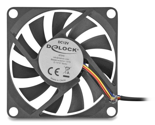 EAN 4043619673155 - DeLOCK 67315 sistema de refrigeración para ordenador Carcasa del ordenador Ventilador 7 cm Negro 1 pieza( imagen 1