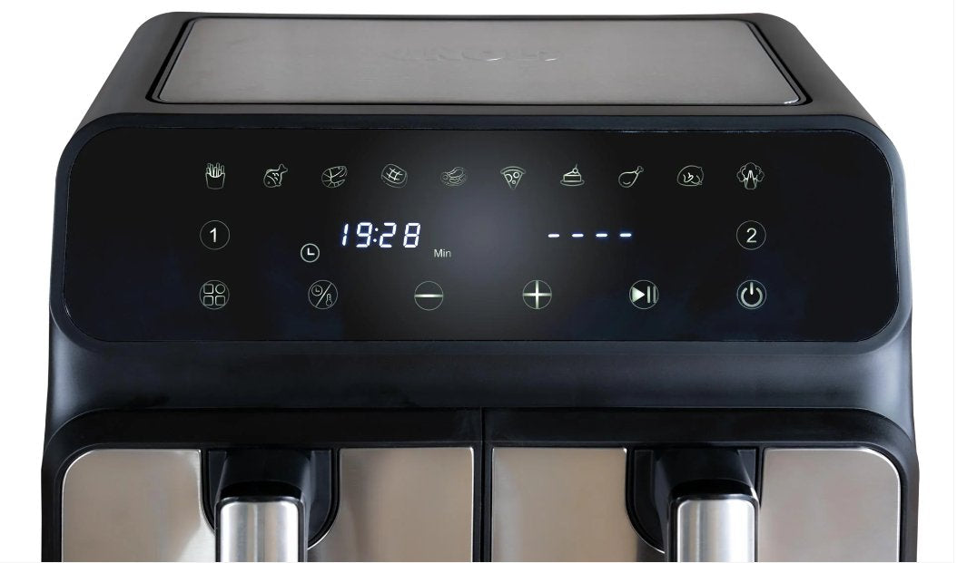 Unold 58685 Freidora Doble 8 L Independiente 1700 W Freidora De Aire Caliente Negro, Gris