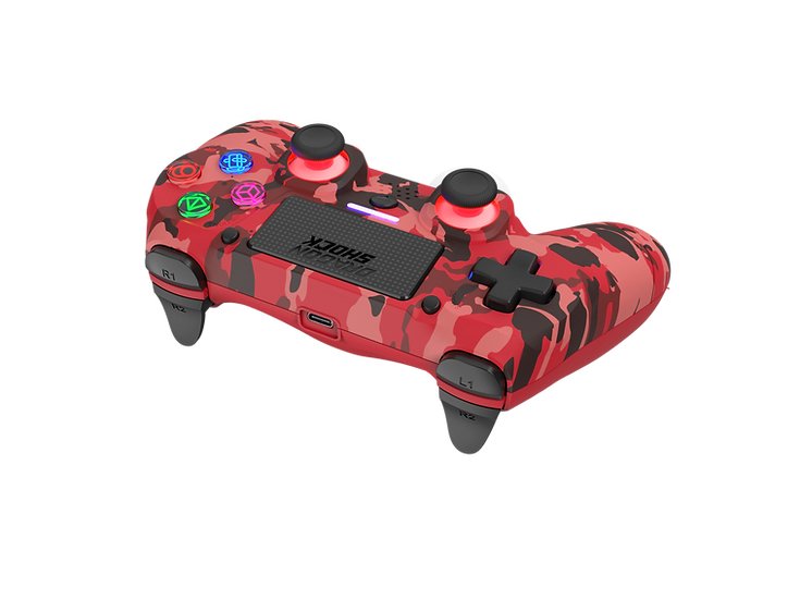 Dragonshock Mando Mizar Inalámbrico Rojo Camo Ps4