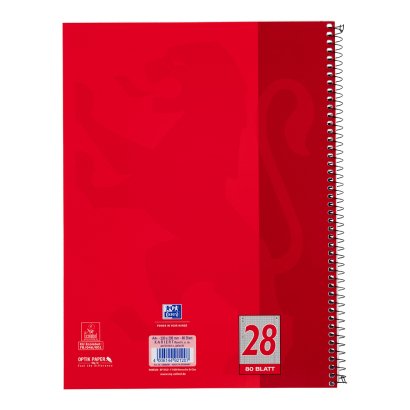 Oxford 100050361 Cuaderno Y Block A4 Rojo