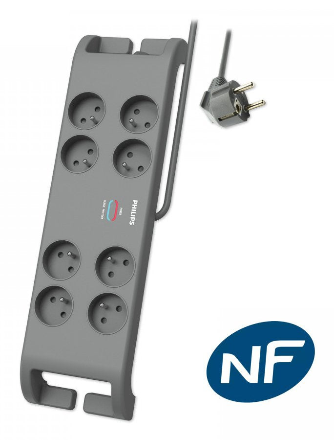 Philips Multiplug Sp 8-Socket 2m Grey