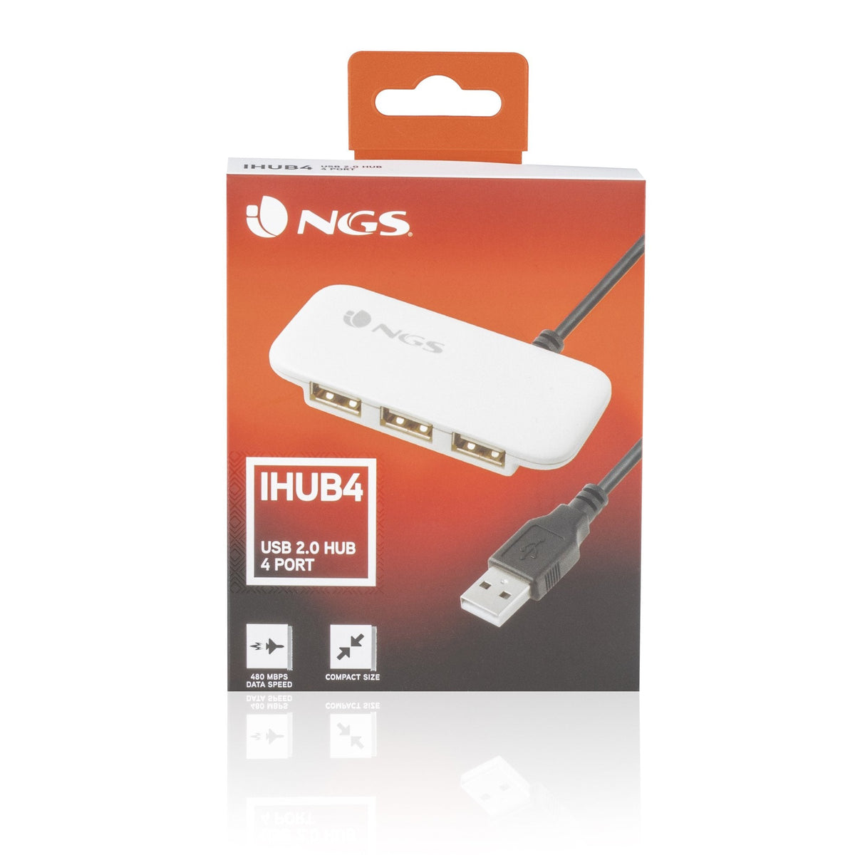 Ngs Hub 4 Puertos Usb 2.0 Ihub4 Tamaño Reducido - Usb 2.0