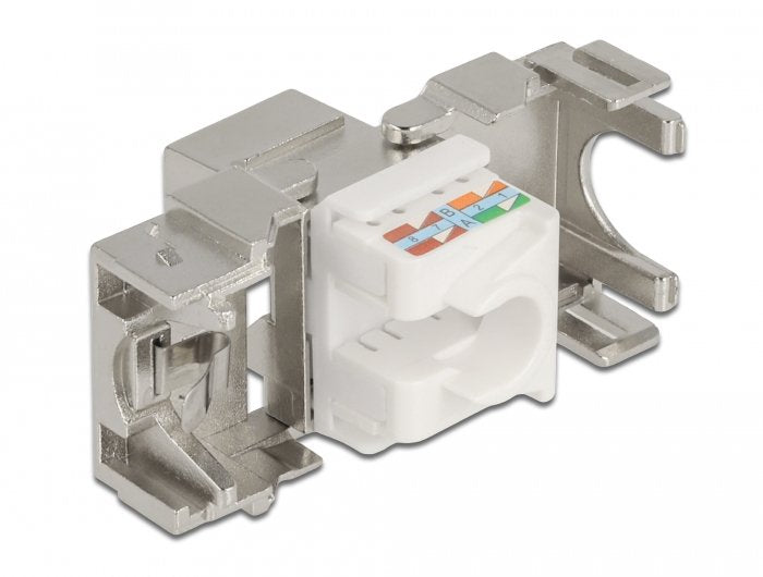 Delock Keystone Moduloo Rj45 Hembra A Lsa Cat.6a 180° Metall