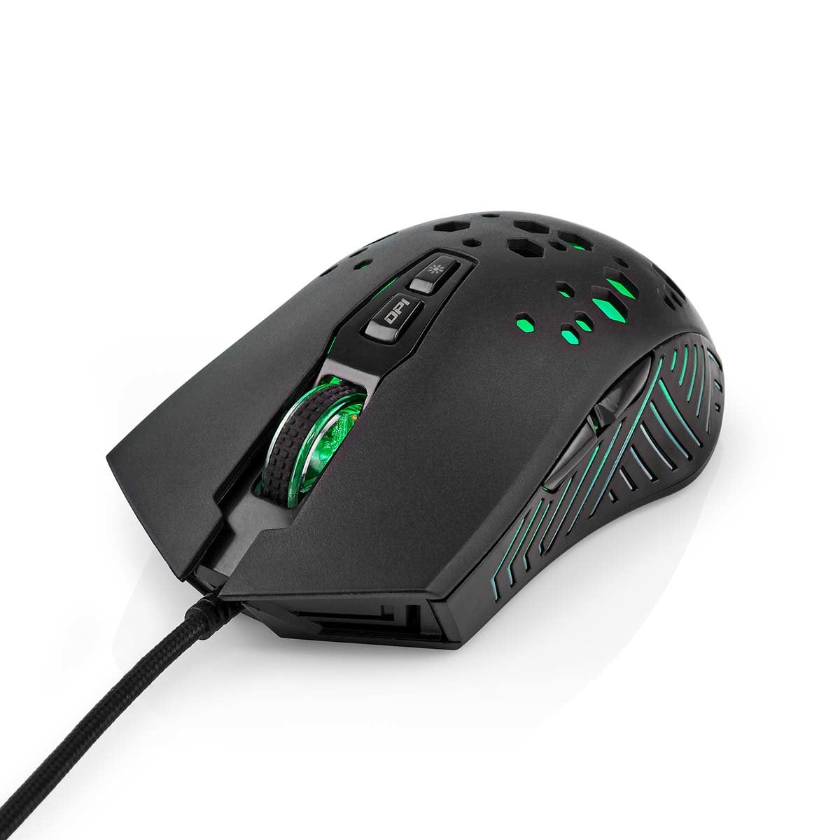 EAN 5412810411276 - Nedis GMWD410BK ratón Juego mano derecha USB tipo A Óptico 7200 DPI imagen 6