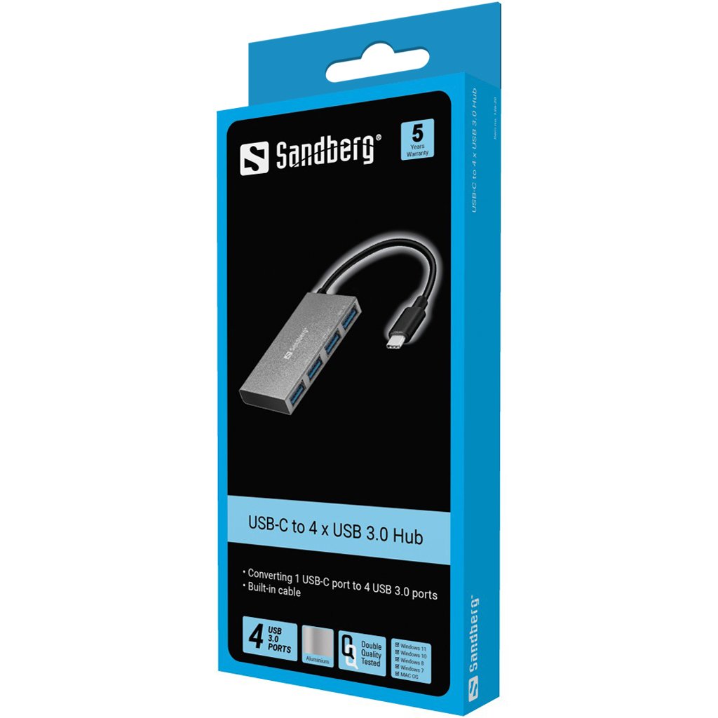 EAN 5705730136207 - Sandberg 136-20 hub de interfaz USB 3.2 Gen 1 (3.1 Gen 1) Type-C Blanco imagen 2