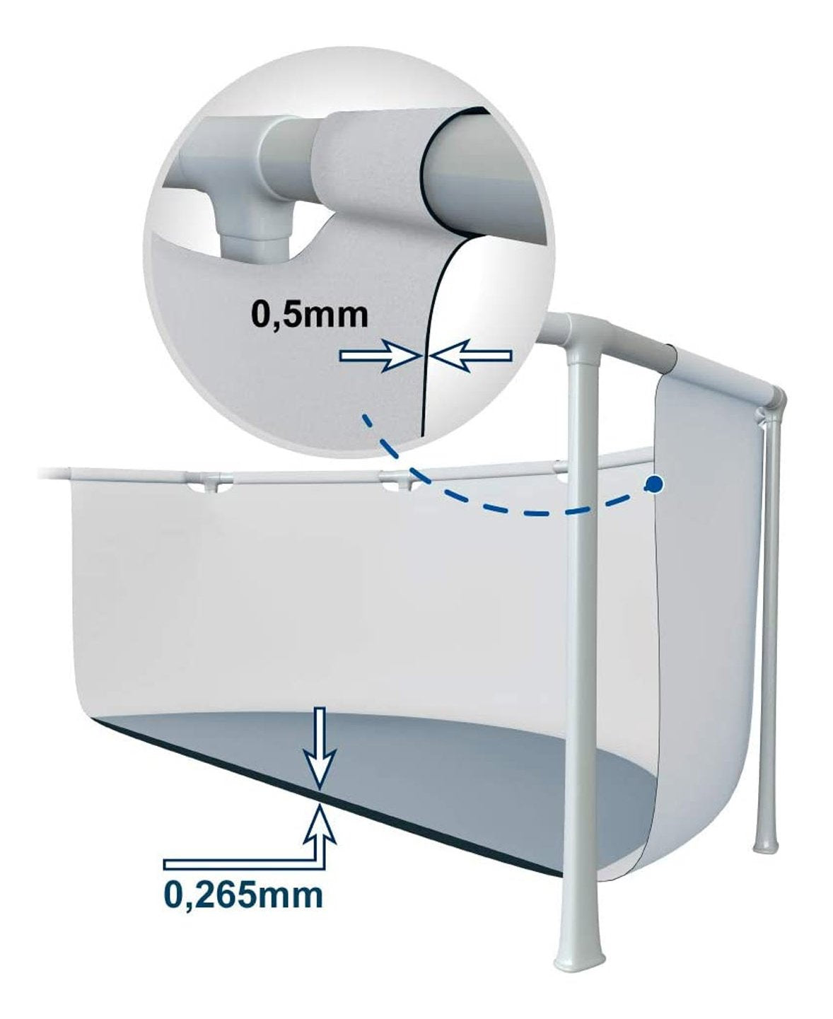 EAN 6941057414270 - Intex PrismFrame Piscina con anillo hinchable Círculo 4485 L Azul, Gris imagen 5