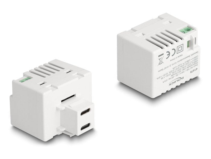 Delock 41479 Módulo Keystone Con 2 Puertos De Carga Usb Type-C Pd 20 W Blanco