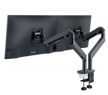 Hagor Ha Brazo De Elevación De Gas Medium Dual, Soporte Para Monitor Gris Oscuro 8716