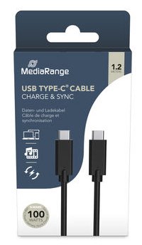 EAN 4260664873341 - MediaRange MRCS214 cable USB USB 3.2 Gen 1 (3.1 Gen 1) 1,2 m USB C Negro imagen 1