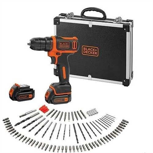 Black & Decker Taladro Atornillador A Batería Bdcdd12bafc, 10,8 Voltios
