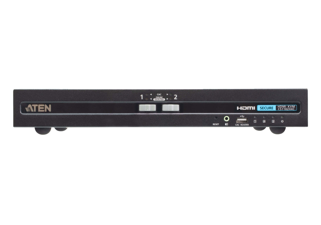 2-Port Usb - 4k Hdmi Secure Kvm Switch With Card Reader