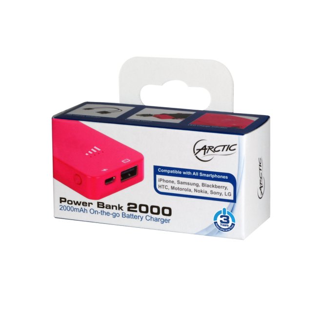 EAN 0872767006515 - ARCTIC Power Bank 2000 Polímero de litio 2000 mAh Rosa imagen 7