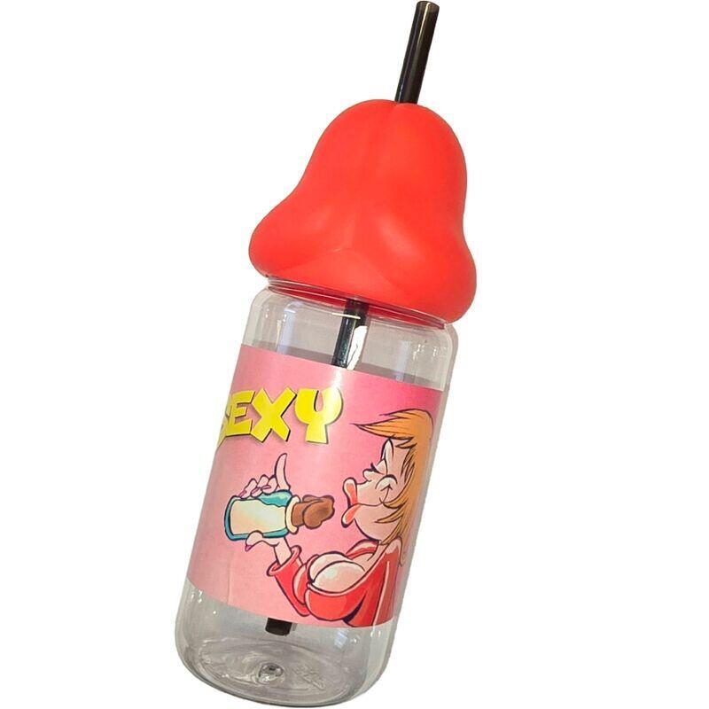 Diablo Picante - Biberón Forma Pene 360 Ml Rojo